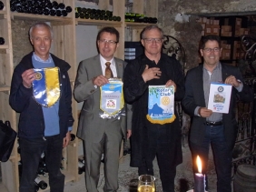 Les présidents: Dott. Enrico Guazzotti (Turin), François Le Druillennec (Chambéry),  Yves Clerc-Renaud (Aix-les-Bains), Maurice Neyroud (Montreux-Vevey) 